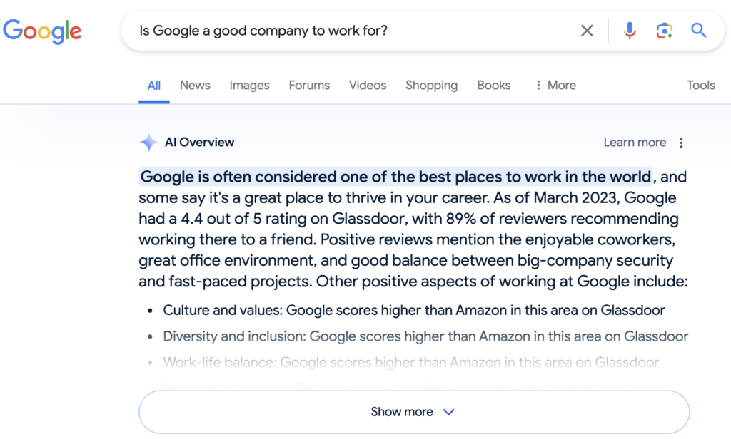 How AI Platforms Are Featuring Glassdoor Reviews in User Results