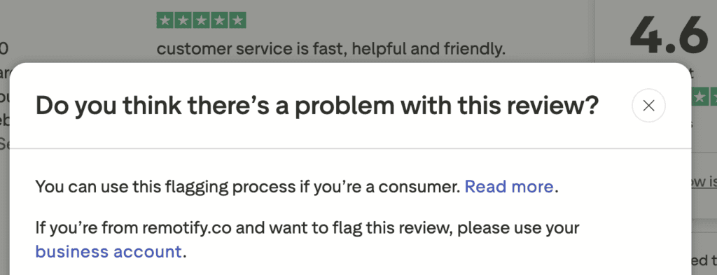Trustpilot Review Removal