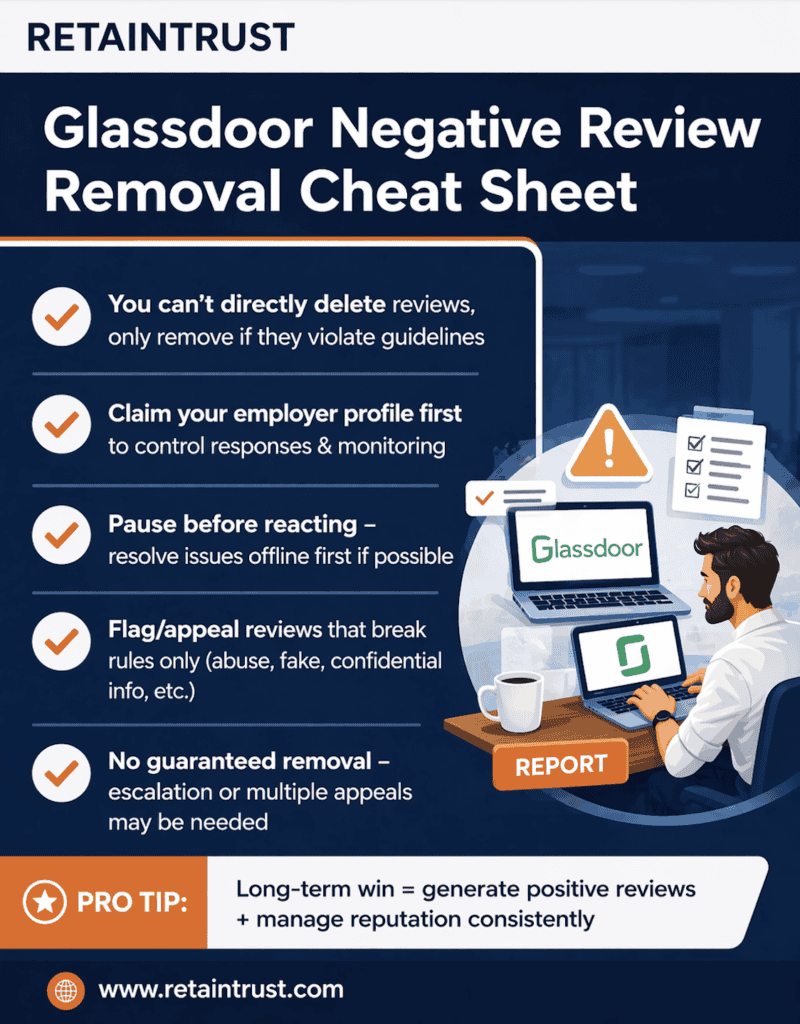 how to handle negative Glassdoor reviews